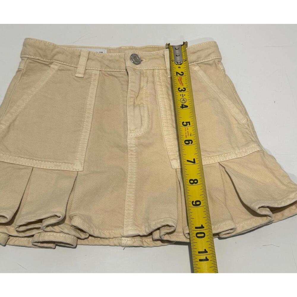 Kids Girls Zara Cotton Skirt Size 6 Beige - Picture 7 of 8